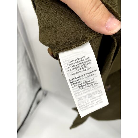 Madewell green button down shift dress - Picture 5 of 6